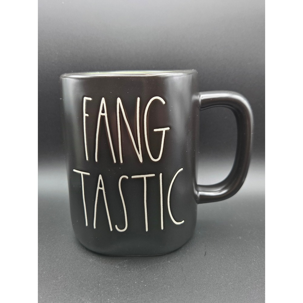Rae Dunn Artisan Collection Fangtastic Mug Black Green Interior